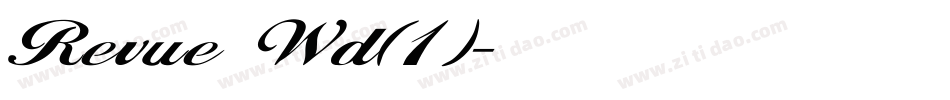 Revue Wd(1)字体转换